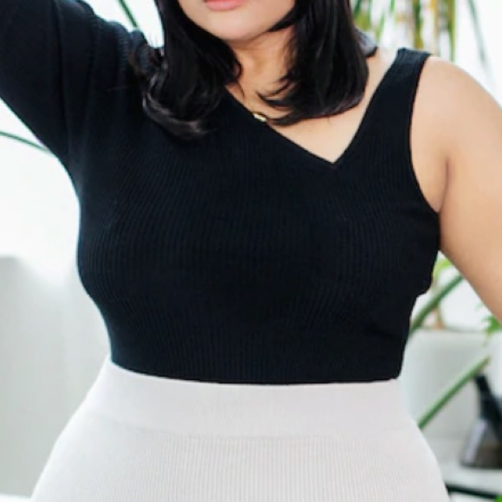 Abercrombie asymmetrical knit bodysuit (worn once)